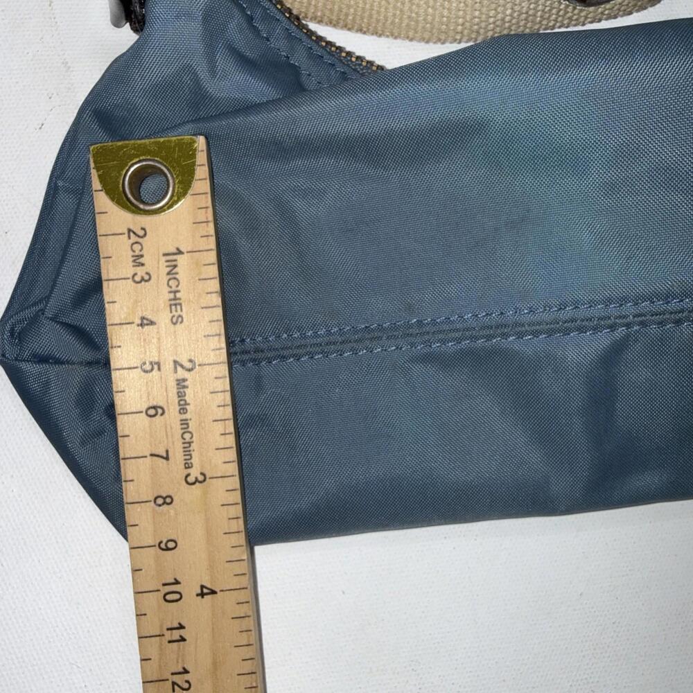VTG Y2K Gap Baguette Small Nylon Handbag Shoulder Bag Purse Zip Blue 2004‎ READ - Picture 10 of 15